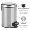 WENKO Cosmetic Pedal Bin Leman Stainless Steel Glossy 3 L