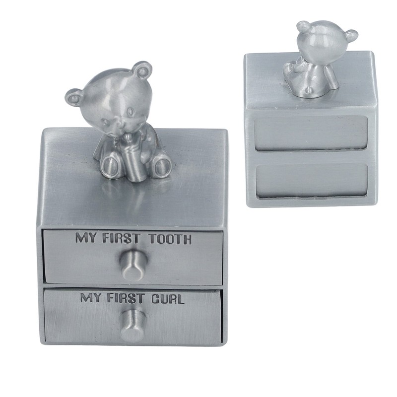 Tooth Fairy Keepsake Box Alloy Structure Soft Inner Wall Bear