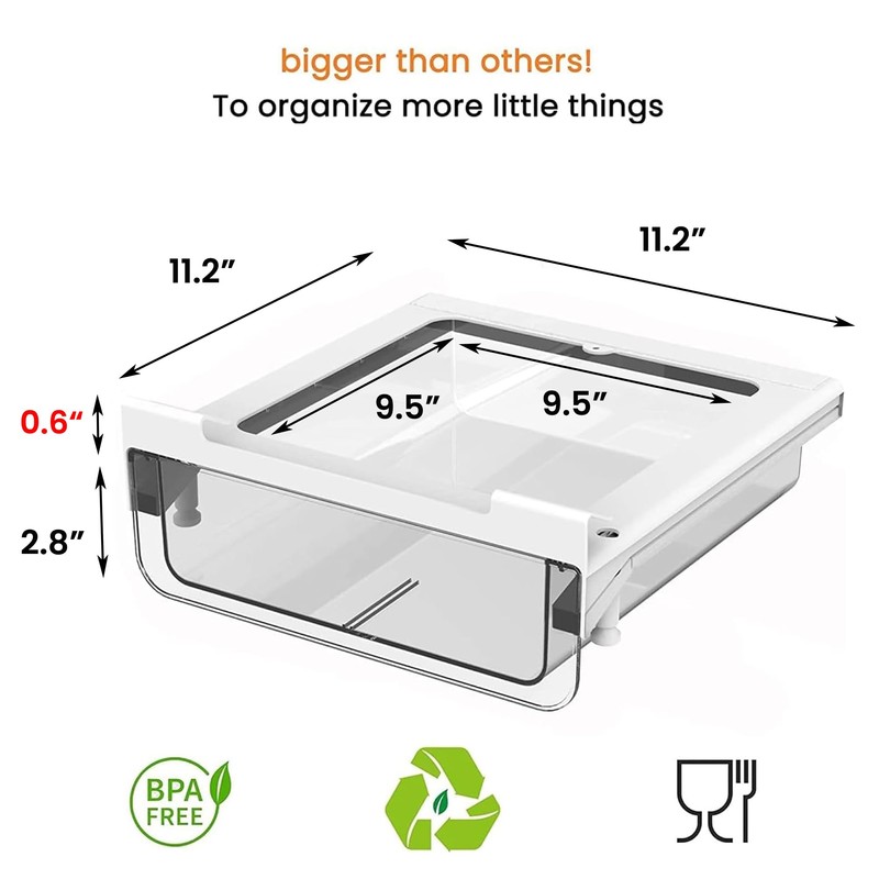 vacane Under Shelf Basket Organizer, Under Shelf Storage Drawer Pull