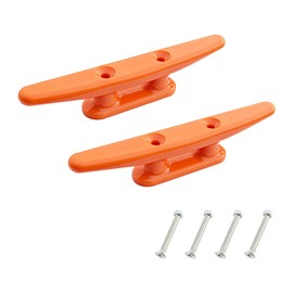 Tokaneit Mooring Cleat, Made of High-Quality Nylon, Mooring Clamp, Boat Lamp, Plastic Cleat, Nylon Cleat, Boat Lamp Kayak, Receipt Cleat, Black, 100 mm, Pack of 2