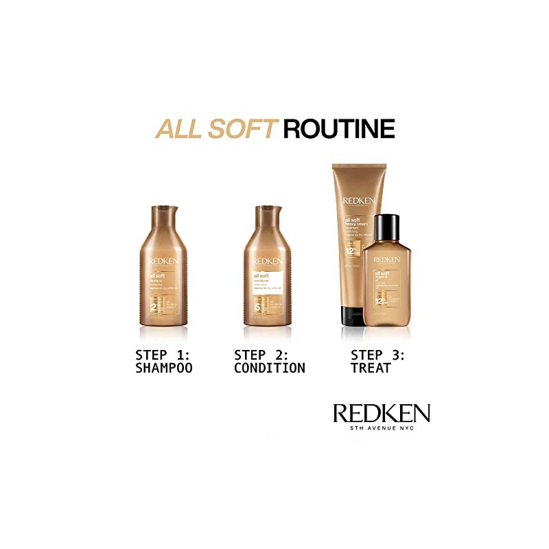 Redken All Soft Shampoo 300ml & Conditioner 300ml Duo