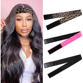 Dimeho 3 piezas de banda elástica para peluca ajustable peluca de agarre diadema resistente al agua Wig Grip Headband antideslizante banda de agarre de peluca sin costuras diadema para mujer hombre