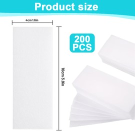 JAZOKA 200 Pcs Non-Woven Wax Strips for Arms, Eyebrow Hair, Underarms & Face Hair Removal,Waxing Strips,Wax Paper Gentle & Effective(Size:3.9in*1.6in)