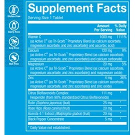The Vitamin Shoppe Active-C with Bioflavonoids 1000 MG - Antioxidant for Cardiovascular & Immune Health & Protection Against Free Radicals (250 Tablets)