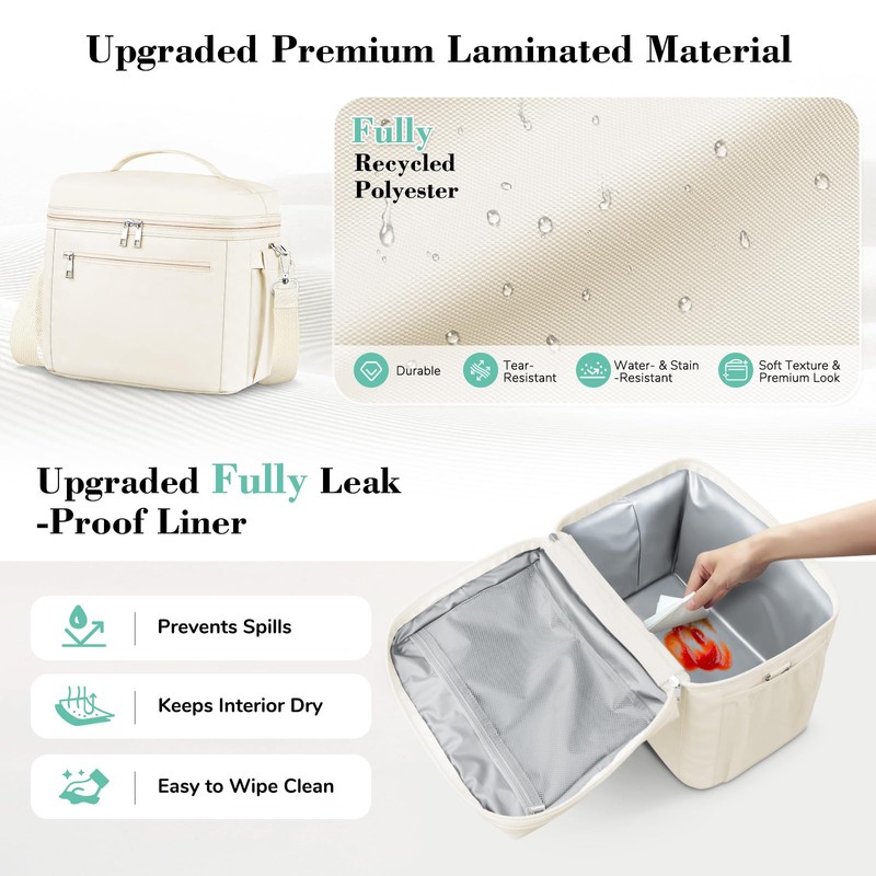 DALINDA Insulated Lunch Bag for Women Men,Small Reusable Lunch Box