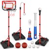 4 in 1 Kids Basketball Hoop and T-Ball Set -
