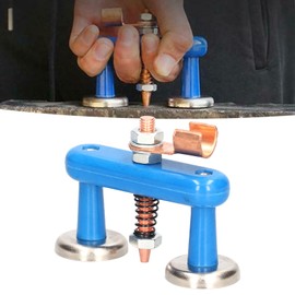 Natudeco Magnetic Welding Suppor, Blue Welding Magnet Head Magnetic Welding Support Clamp Welding Ground Clamp Tools Copper Tail Welding Accessories