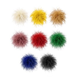 Cunno 8 Multicolor 8 Pcs Feather Flower Brooch Pins, Lapel Brooch for Women