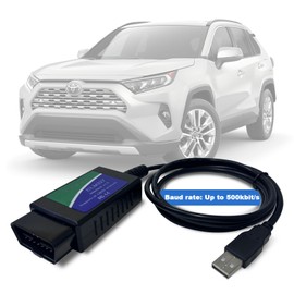 VZG ELM327 OBD2 USB Scan Tool/Code Reader,Elm327 Usb Adapter Obd2 Scanner with 2480 Chip,ELM 327 OBDII Automotive Diagnostic Tool Up to 500,000bps Baud Rate work for ford and other 95% of Today's Cars