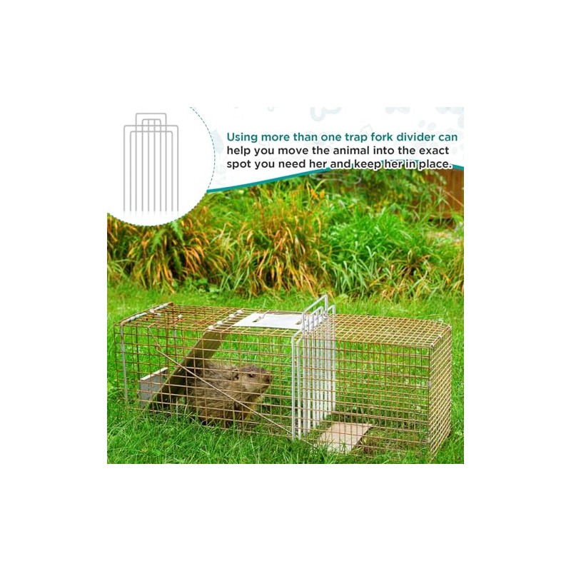 Qualirey Trap Divider Stainless Steel Small Animal Trap Fork Divider