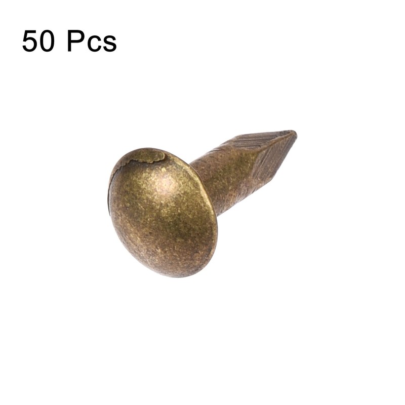 sourcing map Small Tiny Brass Nails 2.8x10mm for DIY Wooden