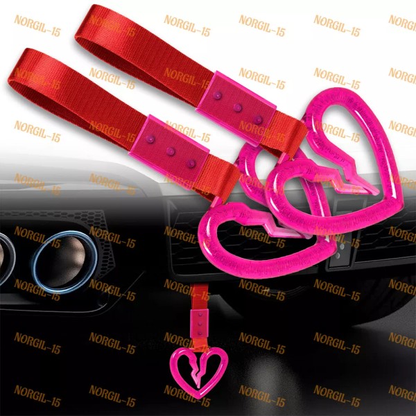 Unbranded Crystal Broken Heart TSURIKAWA Pink Ring Train Bus Handle