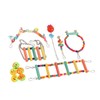 11pcs Parrot Swing Chewing Toy Set Bird Hanging Perches Toy