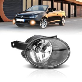 TangMiGe Volkswagen Tiguan Beetle Caddy 3 Eos Golf 6 / Cabriolet / Plus Jetta 4 Touran Up Fog Light (VW 5N 5C1 5C7 2K 1F7 5K1 AJ5 517 5M1 521 162 1T3) Seat Alhambra 710 08-19 Clear R