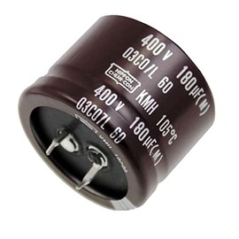 2x Snap-In Electrolytic Capacitor 180µF 400V 105°C ; KMH400VN18135X25T2 ; 180uF