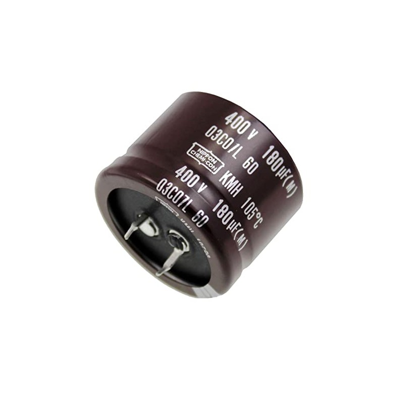 2x Snap-In Electrolytic Capacitor 180µF 400V 105°C ; KMH400VN18135X25T2 ;