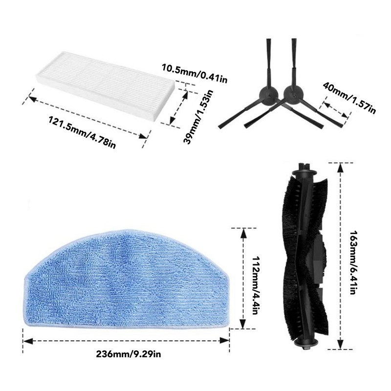 Sweeping Robot Accessory Main Brush Side Brush Flat Brush Filter