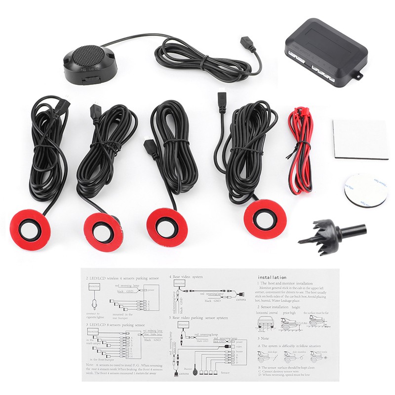 16.5mm Car BuiltIn Backup Radar Sensor Reversing Assistance with Audio