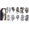 10 Sheets Temporary Tribal Dragon Tattoos Fake Tattoos TBS Tribal