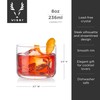 Viski Raye Crystal Negroni Glasses, Lowball Cocktail Glasses Premium Crystal