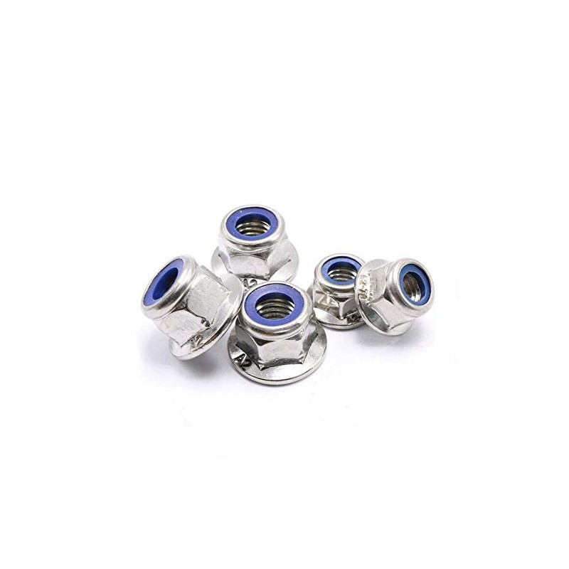 JUNYON Flange Lock Nut Nylon Lock Nut Hex Flange Lock