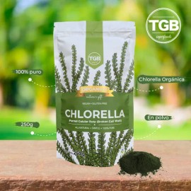Chlorella Orgánica Pura De Pared Celular Rota 250 Gramos