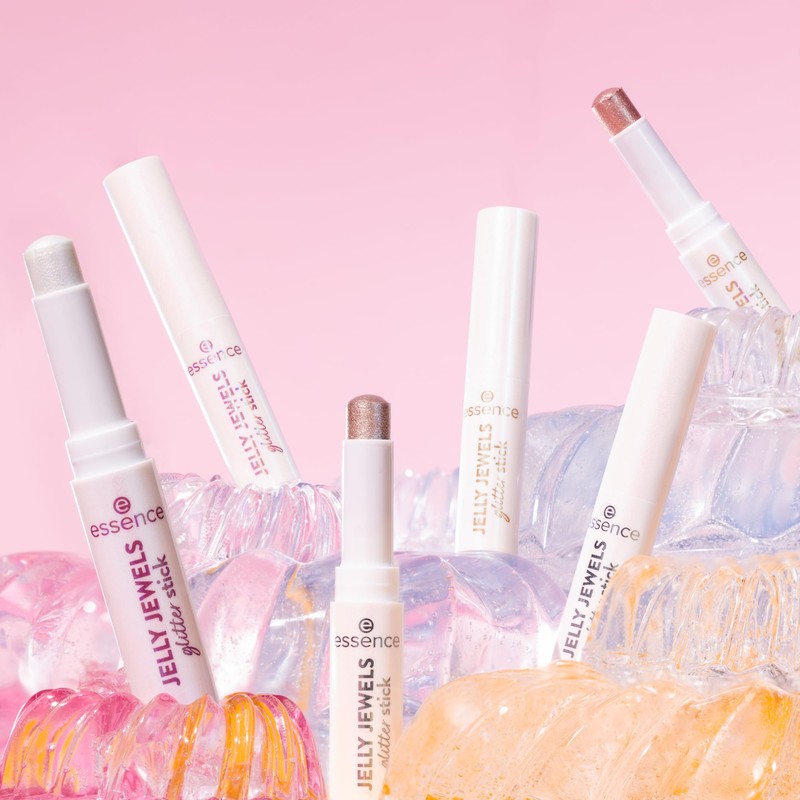 essence JELLY JEWELS glitter stick, longlasting, dewy, shimmery, colour intense