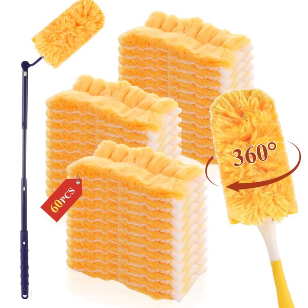 JMIATRY 60PCS Disposable Duster Refills 360 Duster Pads Heavy Duty