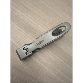 Nail Clippers with Catcher, YRBIA Ultra Sharp Wide Jaw Opening Extra Large Toenail Clippers for Thick Nails (Silver)