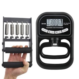 AHTAPFON - Juego de comprobador de fuerza de agarre de mano, dinamómetro electrónico de agarre de mano, soporta una fuerza de 396 libras (180 kg) con 