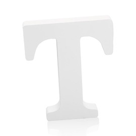 GLADFRESIT 1 Pcs Decorative Wood Letters for Crafts, Standing Alphabet Letters for Children Baby Name Wedding Birthday Party Home Wall Decoration 4"