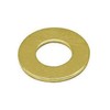 Small Parts Brass Flat Washer, Plain Finish, DIN 125, Metric,