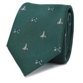 MENDEPOT Space Ties Airplanes Necktie Astronaut UFO Tie Men Birthday Father's Day Gift (Space Station)