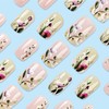 3D Flower Press on Nails Medium Square False Nails Cute