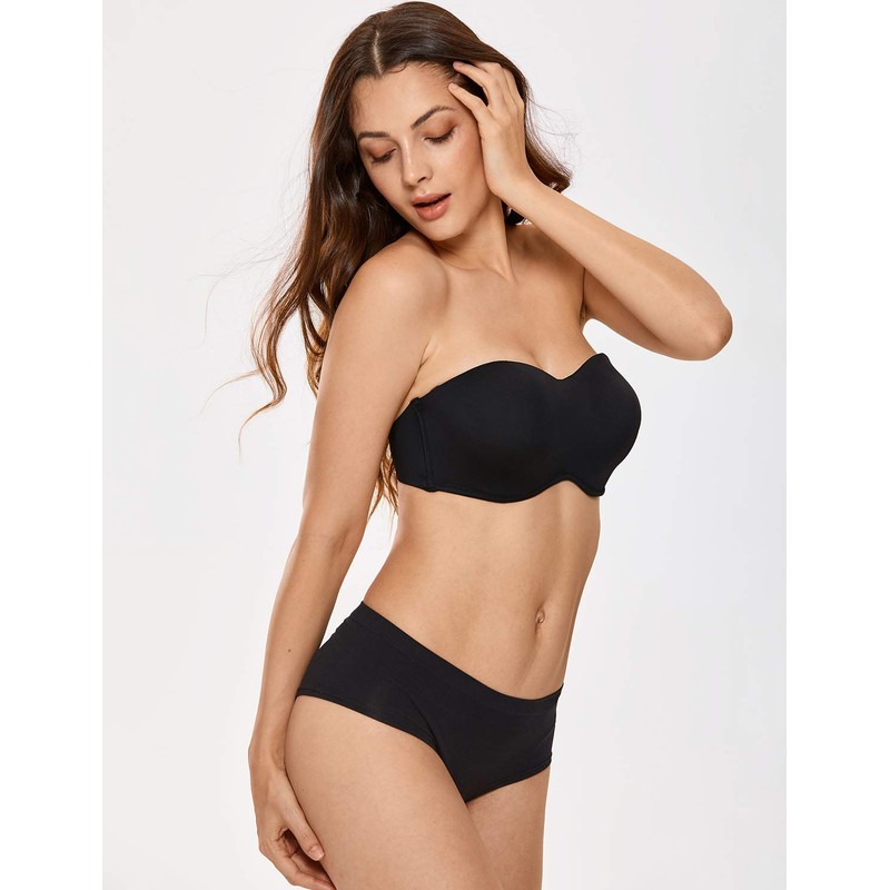 Delimira Women's Strapless Bra Underwire Non Padded Minimiser Plus Size