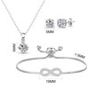Philip Jones Silver Plated Infinity Friendship Set Created with Zircondia®