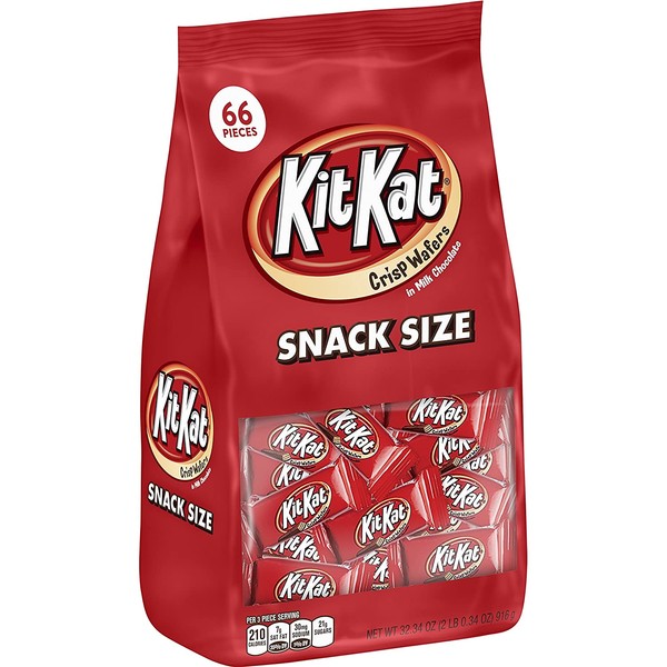 KIT KAT Halloween Candy, Snack sized Milk Chocolate Bars, 66 Pieces