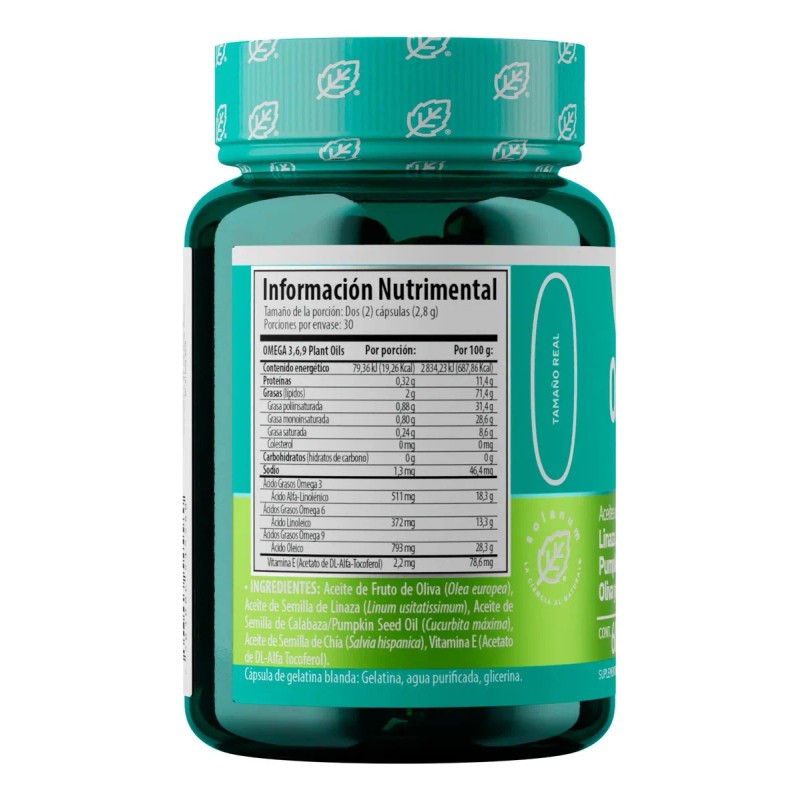 Solanum Omega 3,6,9 Aceites Vegetales, 60 Caps Sfn Sin Sabor