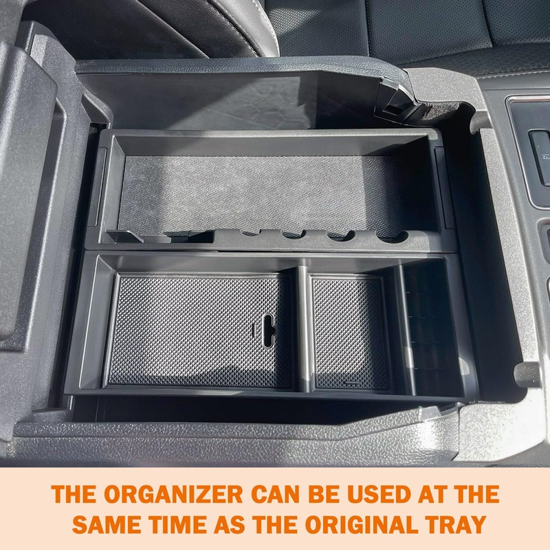 TACOBRO Center Console Organizer Compatible with 2015-2020 Ford F150 Accessories