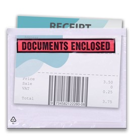 Triplast 100 x A7 Printed Document Enclosed Wallet (95 x 125 mm) | Peel & Seal Clear Plastic Envelopes/Sleeves/Pockets/Wallets | Attach Invoices, Packing Lists & Delivery Notes to Parcels