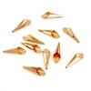 Elecrelive 10Pcs 18K Gold Plated Bead Cone Caps Long Bead