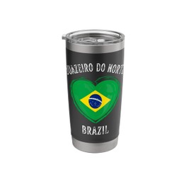Brazil Flag Heart Juazeiro Do Norte City Stainless Steel Insulated Tumbler