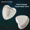 5 Sets Plastic Heart-Shaped Facial Mask Mixing Bowl with Spatula