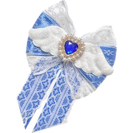 Angel's Penlight Ribbon, Cyan Blue x White/Heart, Flush Color, Fan Ribbon, Pen Light Ribbon, Thrust Activity, Pain Bag Decoration, Mine Type, Mass Production Type, Angel District (White/Heart Parts, Cyan Blue)