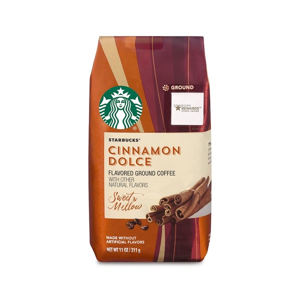 Starbucks Flavored Ground Coffee — Cinnamon Dolce — No Artificial Flavors — 6 bags (11 oz. each)