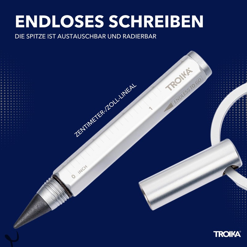 TROIKA Multitasking Pencil and Key Ring with Endless Tip (Approx