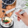 2pcs Replacement Fork for Thermos, Stainless Steel Foldable Folding Portable