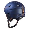 Black Crevice Adult Ski Helmet Stripe, Matt Navy/Orange, L