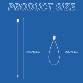 1000Pcs Nylon Hang Tag Cords 7 Inch Nylon Hang Tag Cords White Snap Lock Pin Loop Hook Strap Easy and Quick to Attach, Sales tag Cord, White tag Cord, Perfect for Apparel, Crafts,boutiques
