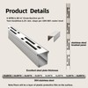 Pool Deck Drain Channel, 1-7/16" W x 3.3' L, 304